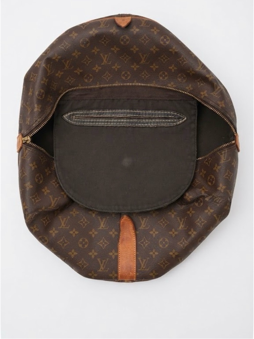 Louis Vuitton Brown Monogram Canvas Satchel with Dark Leather Handles - Picture 4 of 14